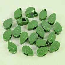 10/20/30/60pcs, Plant Climbing Wall Clamps, Self-Adhesive Hook Rattan Traction Invisible Bracket Support Line Fixation, Green Leaf Simulated Garden Wall Clamps ﻿ - Multiple Styles - View 1