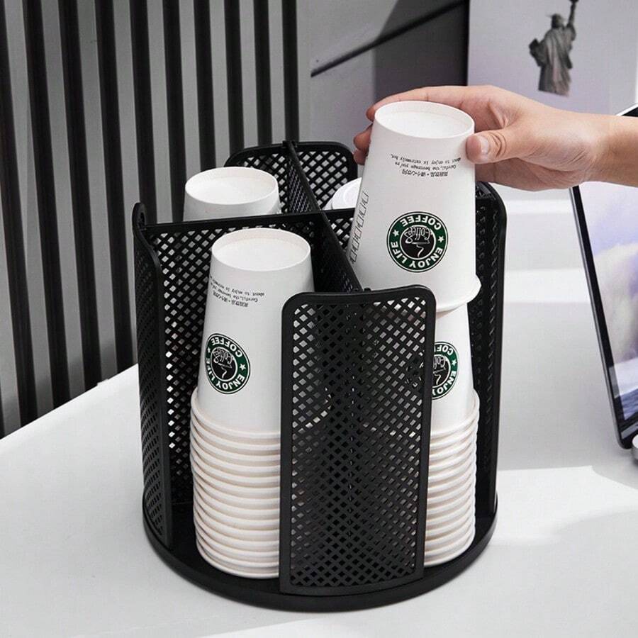 1 hộp đựng cốc nhựa - Có thể xếp chồng, thiết kế tiết kiệm không gian, phù hợp với cốc cà phê và nắp đậy, sử dụng đa năng cho gia đình, văn phòng, nhà bếp, quầy bar, tiệc buffet, dễ dàng vệ sinh.