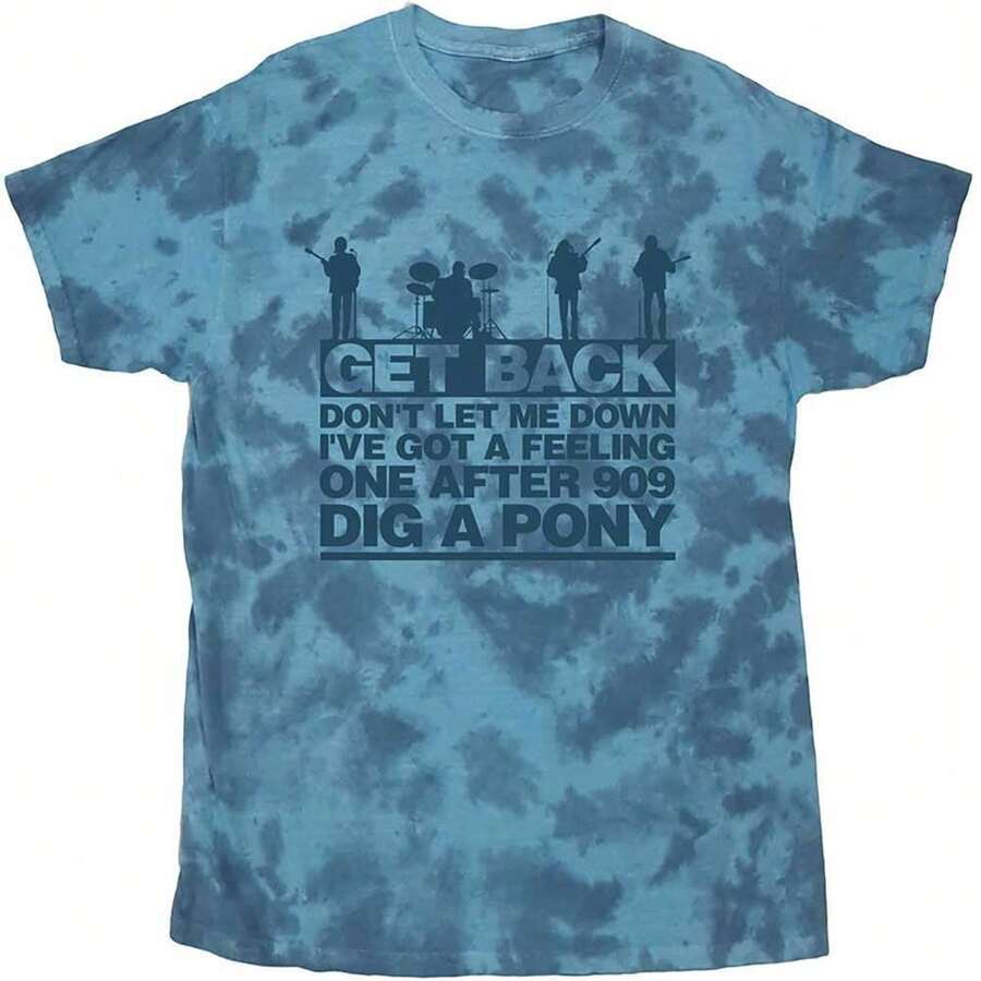 The Beatles Let It Be Songs Dip Dye Tee - Blue - View 1
