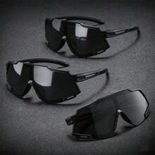 3pcs Semi-Rimless Glasses Sets, Hollow-Out One-Piece Lens Black Frame Night Vision Glasses, Suitable For Driving, Beach, Casual And Various Activities, Best Gift - Multicolor - View 8