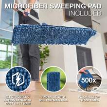 Bona Floor Mop Starter Kit - 2-In-1 Wet + Dry Floor Sweeping + Mopping: Metal Handle, Microfiber Pads, Grip Handle - 1 - View 4