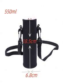 420-1500ML Water Bottle Sleeve, Hot & Cold Insulation, Travel-Friendly, Portable, Sweat-Resistant, Outdoor Drink Holder Covers For Hiking, Camping, And Fitnes - Black - View 6