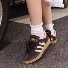 Adidas 三葉草T頭鞋女子HANDBALL板鞋德訓鞋 - 棕色/粉紅色 - 查看 2