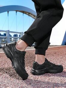 男士时尚百搭运动鞋，透气休闲鞋 - 黑色 - 查看 5
