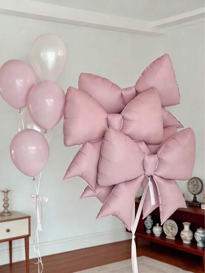 9/11个大号粉色和奶油色蝴蝶结气球，粉色和白色乳胶气球，适合生日派对、周年纪念、蝴蝶主题、公主主题、母亲节装饰