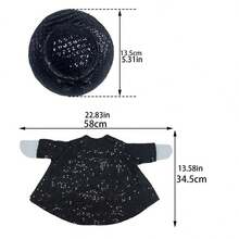 Disco Porch Goose Outfit Retro Sequined Clothes And Hat For 23 Inch Lawn Goose Statue Clothes Decoration - 白色 - 查看 3
