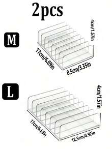 Cutie de depozitare acrilică transparentă 5/2/1 buc, cutie transparentă pentru depozitarea cosmeticelor, organizator cosmetic, cutie de depozitare a fardului de pleoape acrilic, depozitare a uneltelor, potrivită pentru depozitarea pudrei, fardului de pleoape, blush-ului și a altor produse cosmetice, cu separatoare pentru sertare, pentru utilizare cu palete de fard de pleoape cu 7 compartimente, decorarea camerei - Multicolor - Vizualizare 19