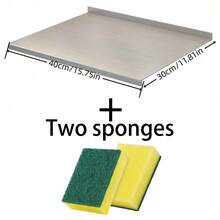 Extra Large Stainless Steel Cutting Board, Multi-Functional Cutting & Baking Board, With Rim For Easy Dishwasher Cleaning, Rust-Proof, Suitable For Commercial And Home Kitchen Countertop Protection - Multicolor - View 12