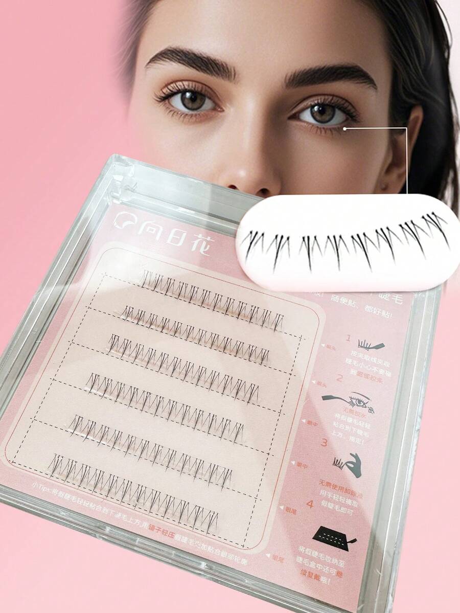 Glueless Lower False Eyelashes For Sensitive Eyes | Natural Look, Hypoallergenic & Easy Application