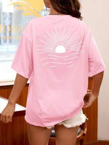 Men's Graphic Tee, Oversized T Shirt Men, Vintage Graphic T Shirt, Streetwear T Shirt Men, Graphic Tees For Men, Casual Loose Fit T Shirt, Summer T Sh - 卡其色 - 查看 7