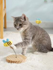 3pcs/1pc Cat Self-Entertaining Teaser Wand, Cat Toy Self-Entertaining Boredom Relief Chew Scratch Resistant Kitten Cat Toy Pet Supplies - Multicolor - View 2