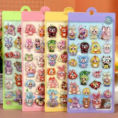 Cute DIY Pendant Decor Cartoon PET Waterproof Sticker Gift Box