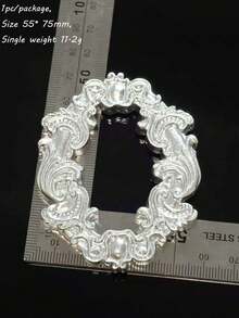 High Quality Lace Shaped Photo Frame Carving Baroque Diy Handmade Cream Glue Valley Beauty Shooting Doll House Props - Multicolor - View 14