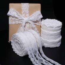 5码/包 白色弹力蕾丝花边，高弹蕾丝缎带，服装DIY配件，内衣及家居服装饰材料，婚纱/礼服制作，婚礼/订婚/求婚花束礼盒装饰缎带 - 蕾絲花邊 - 查看 7