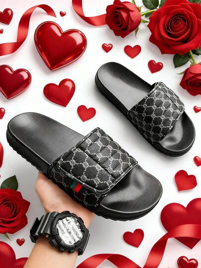 39-47 Size Men's Summer Plus Size Slippers, Outdoor Comfortable Casual Shoes, Lightweight Non-Slip Home Slippers, Durable Breathable Men's Sandals For Outdoor & Daily Wear (Irregular Pattern)