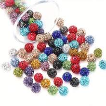 100颗10毫米陶瓷水钻珠，DIY手链项链饰品配件 - 100顆滿鑽陶泥珠 - 查看 5