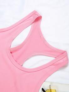 This Disney-Licensed Women's Summer Sexy Cotton Vest Features A Minnie Mouse Polka-Dot Bow As The Frame, With A Pink Disney Castle Inside, Adorned With Hearts, Mickey Mouse Balloons, And Firework Patterns-Exquisite And Dreamy, Creating A Lively Party Atmosphere. Perfect For Taking Photos At Disneyland, As A Travel Souvenir, Or For Everyday Casual Wear. It Also Makes An Ideal Valentine's Day Gift For Friends And Family. This New Spring Style Vest Is Comfortable Against The Skin And Suitable For Outdoor Wear. - Pink - View 3