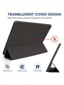 Protective Case For Samsung Galaxy Tab A11 Tablet, Full-Body Shockproof, Ultra-Thin/Smart Stand/Auto Wake, Tri-Fold Tablet Protective Case, Compatible With Samsung Galaxy Tab S10 Lite 10.9"/A9/A8/A7 Lite/A9 PLUS, 10th Gen Case, A16 Case - Black - View 7