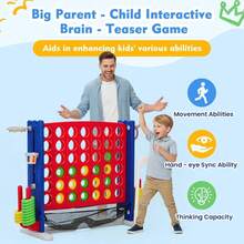 Conectar cuatro juegos de patio gigante con diseño de ballenas Juego de 4 en  para niños adultos y familia Hecho de plástico HDPE duradero perfecto para fiestas playa y diversión al aire libre - Rojo-2 - Ver 8