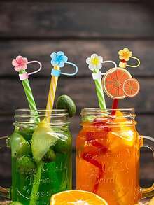 1 cái/6 cái nắp ống hút hình hoa, phù hợp với cốc 30oz & 40oz, nắp ống hút silicon 10mm, có thể tái sử dụng, chống bụi, nắp ống hút tối giản, phụ kiện cốc, quà tặng Ngày của Mẹ - Nhiều màu - Xem 2