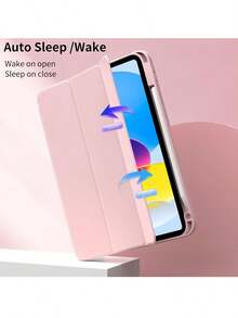 适用于 (A16) 第 11 代 11 英寸（2025 年款）和第 10 代 10.9 英寸（2022 年款）的保护壳，带笔槽，超薄保护套，透明后盖，自动唤醒/睡眠 - 粉色 - 查看 2