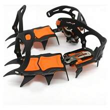 Crampones Profesionales Alpinismo 12 Dientes Roca/hielo - Naranja - Ver 1