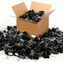 100pcs Medium Binder Clips, Durable Metal File Folders, Suitable For Office, Classroom And Teachers - C - View 8