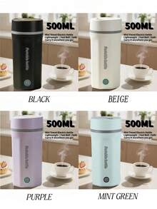 OCTAVO 500ml Hervidor eléctrico de viaje, hervidor de agua mini portátil, taza térmica, ebullición rápida con apagado automático y protección contra ebullición en seco, ideal para viajes, oficina, hotel, adecuado como regalo de San Valentín, cumpleaños, Navidad, Día de la Madre - Ver 8