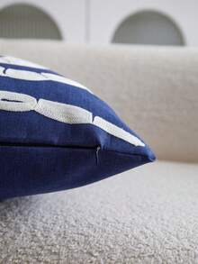 LCUHPCL 1 chiếc vỏ gối trang trí chống thấm nước thêu hình cua, phong cách đại dương, thích hợp trang trí phòng khách, phòng ngủ, tiệc tùng, mọi mùa. - Màu xanh hải quân - Xem 8