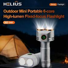 6pcs Super Bright Mini LED Flashlight, USB Rechargeable Multi-Function Flashlight, Powerful Emergency Outdoor Camping Light - 6*LED - View 2