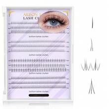 ARISON 180PCS 4 In 1 Lower Lash Clusters MIX Length Bottom Lashes Black Cat Eye Look False Eyelashes Soft Light DIY At Home Makeup Tools - View 8