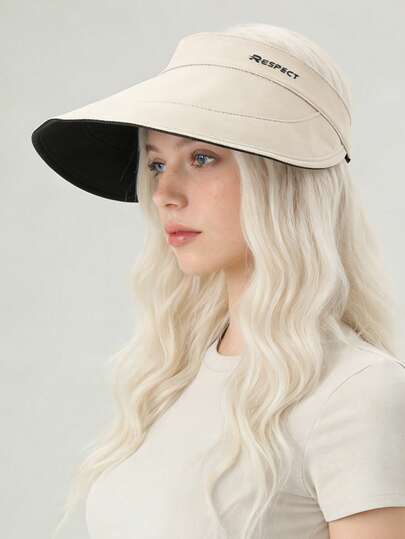 1pc Casual Wide Brim Breathable Sun Hat, Unisex Outdoor Sports Versatile Daily Use