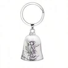 1件装休闲街头风铃铛十字架吊坠钥匙扣，朋克复古摩托车翅膀设计，男女通用 - 多色 - 查看 6