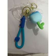 卡通树脂郁金香钥匙扣，可爱时尚情侣摆件，汽车钥匙链，背包挂件 - 彩色 - 查看 2