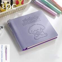 1pc Compact Pocket Notebook - 160 Pages High-Quality Eyesight-Protective Paper, Purple/Blue/Green/Pink Mini Square Pocket Notebook, PU Leather Cover, Compact & Elegant Planner, Double-Sided Writing Diary, Handbook For Office & Study - One Size - View 14