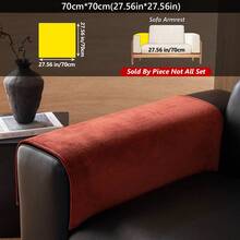 1件装奢华丝绒沙发套，简约亲肤，宠物友好，可机洗，适用于客厅、书房、卧室、办公室等场所的1-4人沙发，四季皆宜 - 紅色 - 查看 14