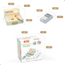 儿童木制玩具屋，木制收银机拼图，互动益智玩具 - 彩色 - 查看 7