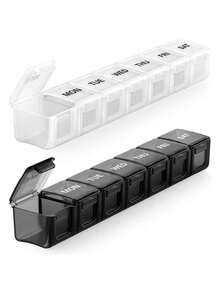 2/1pc Portable Long Pill Box, Travel Vitamin Box, Pill Storage Box, Large Capacity 7-Day Pill Organizer, Candy Bag Holder, Candy Bag Stand, Thanksgiving, Easter, Back To School - View 10