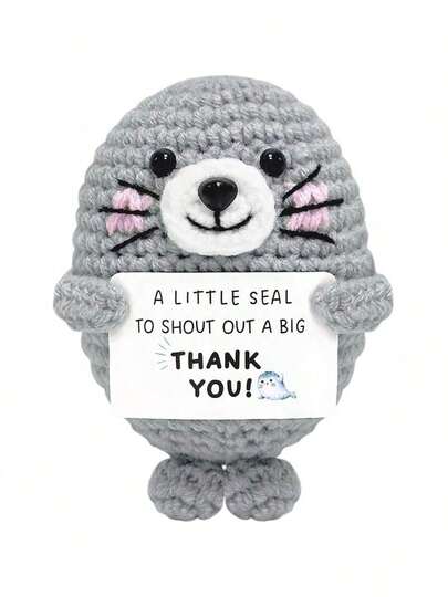 1 pieza Regalos de Acción de Gracias para Mujeres-Regalos de Acción de Gracias y Pascua, Maestros, Colegas, Enfermeras, Jefes, Tutores, Ganchillo frontal hecho a mano, Sellos, Decoración de escritorio interesante, Regalos de canasta de jubilación, Regalos de despedida.