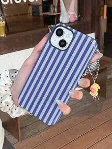 1pc Minimalist Artistic Colorful Striped Pattern Glossy 2-In-1 Phiên Film Hard Phone Case Compatible With Samsung/ 11/12/13/14/15/16/17 Pro Max - Multicolor 23 - View 4
