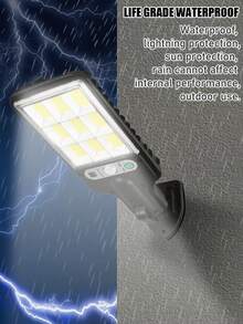 4pcs Solar Wall Lights, 320° Rotatable Emergency Lamps, 108 Solar LED Beads, 3 Modes, With Remote Control, Dusk To Dawn Motion Sensor LED Wall Lamps, Suitable For Outdoor Garden, Street, Porch, Patio, Fence, Deck And More, Solar Lighting And Decorative Lamps For Wedding, Party, Music Festival, Garden, House, Camping - Remote Control/Non-Remote Control Version Available - Black - View 6