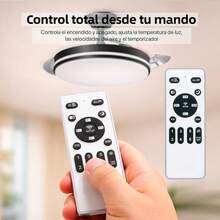 Iotostark Retractable LED Ceiling Fan, 106cm, 3 Blades, 72W Total Power, No App, With Remote Control, Timer, 6 Speeds, 3 Light Temperatures, Summer-Winter Function, Silent, White Iotostark-Leduni - Black - View 5