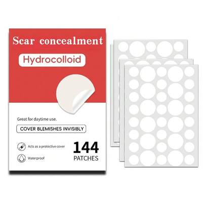 144pcs Scar Covering Patch, Multi-Functional Design, Various Sizes & Shapes To Effectively Cover Scars & Blemishes On Different Body Parts (For Scar Covering Use Only)