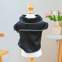 1 bộ quần áo ngủ cho thú cưng, bộ đồ ngủ hình quả anh đào, quần áo mặc nhà cho thú cưng - Bộ đồ ngủ hương thơm Pháp - Màu đen - màu đen - Xem 9