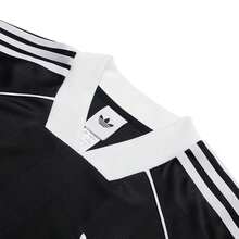 Adidas Women's T-Shirt, Spring Casual Wear, 3S JAQUARD LS Simple Daily Outdoor Travel Top, KD2897 - Black/Hanyu White - View 3