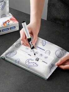 30pcs Antibacterial Aluminum Foil Reusable Food Storage Bags, Resealable Airtight Freezer Bags, Zipper Seal Pouches - View 6