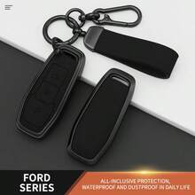 Premium Zinc Alloy Car Key Fob Cover Protector Compatible With Ford Mustang Mondeo Explorer - Hand Rope Buckle - View 1