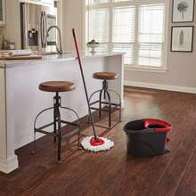 Microfiber Spin Mop & Bucket Floor Cleaning System With 4 Extra Refills - A - Visa 2