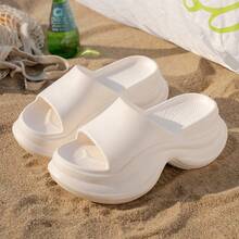 1 Pair Women's Slippers, New Outdoor Sandals, Thick-Soled Elevated Slide Sandals, Summer Women's Non-Slip Beach Flip Flops - Multicolor - View 12