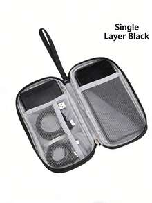 Multi-Functional Travel Organizer Bag, Suitable For Cables, Power Banks, Earphones, USB Drives, Etc. - Single Layer - View 8